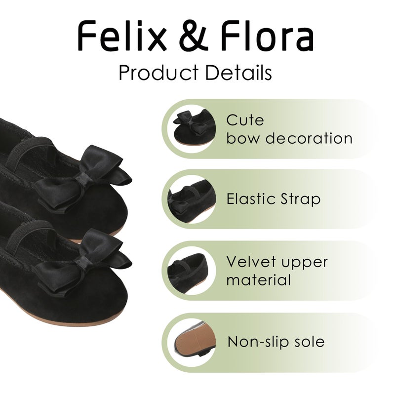 Felix & Flora Girls Dress Shoes - Mary Jane Ballet Flats Party Wedding School Size 5 Little Kid - Image 5